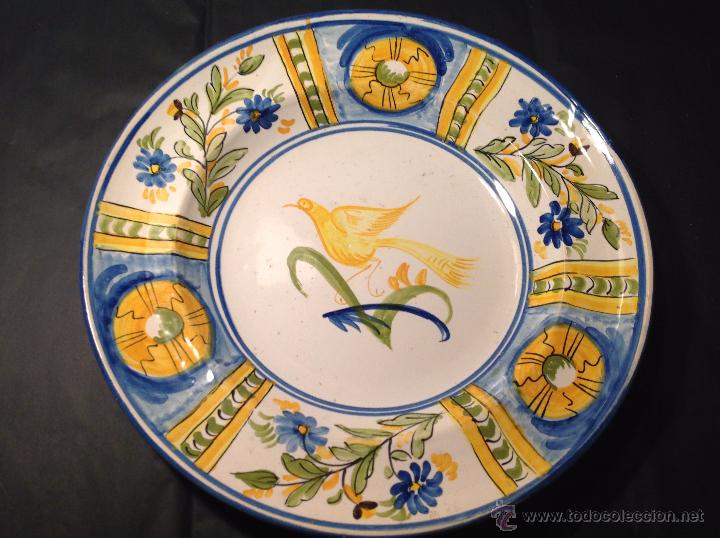Antig&uuml;edades: PLATO DE MANISES PAJARO - Foto 1