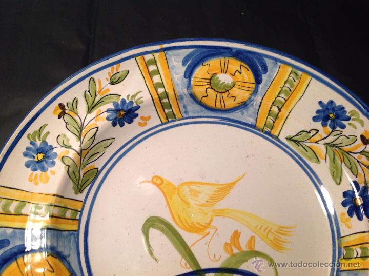 Antig&uuml;edades: PLATO DE MANISES PAJARO - Foto 4
