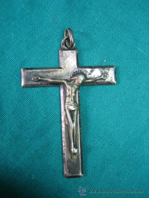 Antig&uuml;edades: Cruz en plata 6 cm - Foto 1
