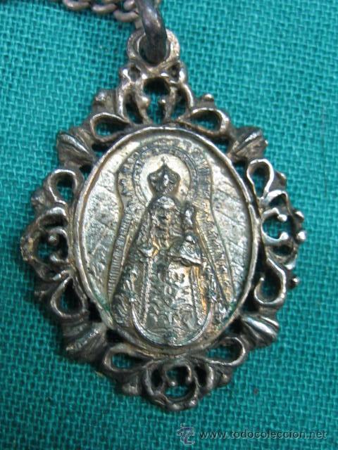 Antig&uuml;edades: Medalla de plata con cadena 3,2 cm - Foto 2