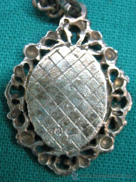 Antig&uuml;edades: Medalla de plata con cadena 3,2 cm - Foto 3