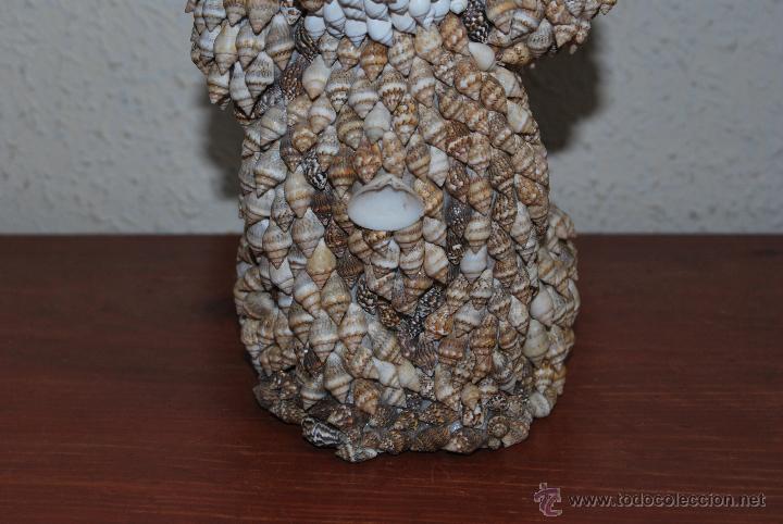 Antig&uuml;edades: FIGURA DE PERRO REALIZADA CON CARACOLAS - CONCHAS - Foto 7