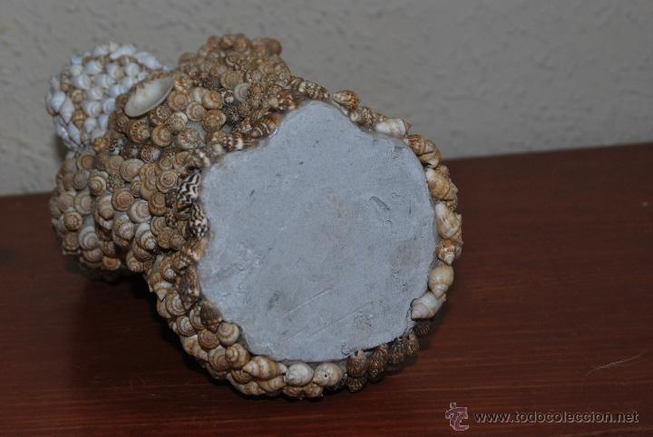 Antig&uuml;edades: FIGURA DE PERRO REALIZADA CON CARACOLAS - CONCHAS - Foto 8