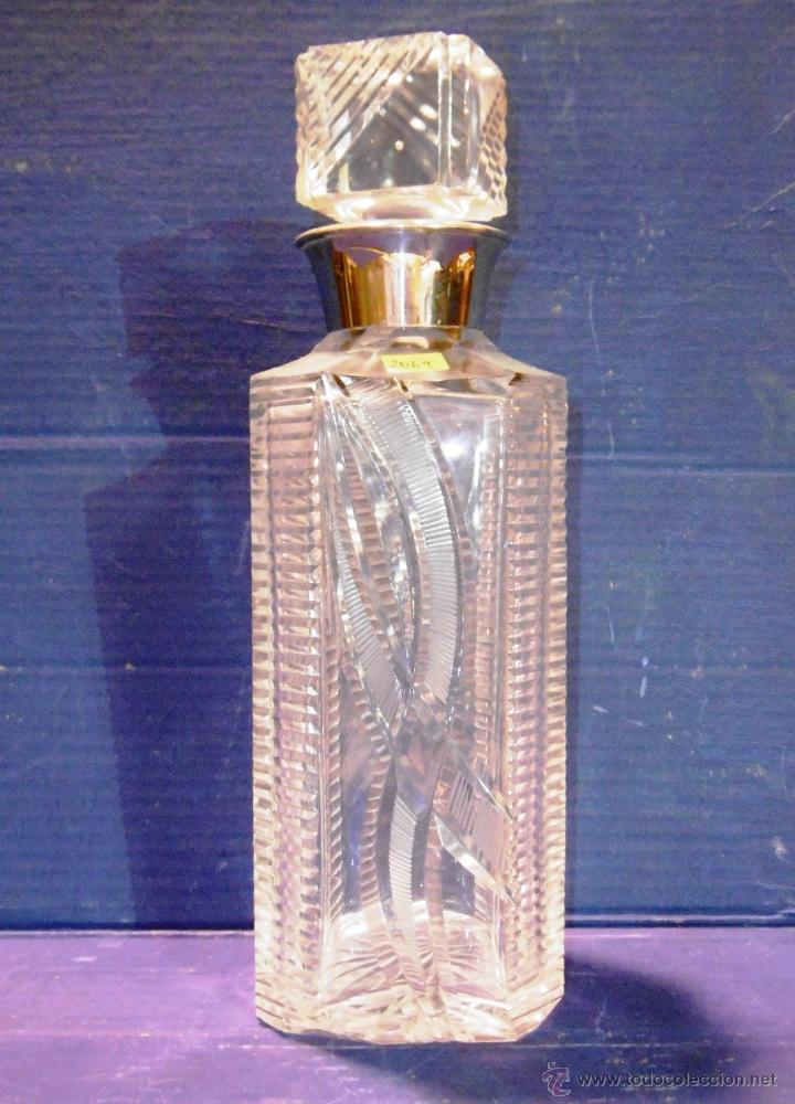 Antig&uuml;edades: IMPECABLE BOTELLA DE CRISTAL Y PLATA - Foto 1