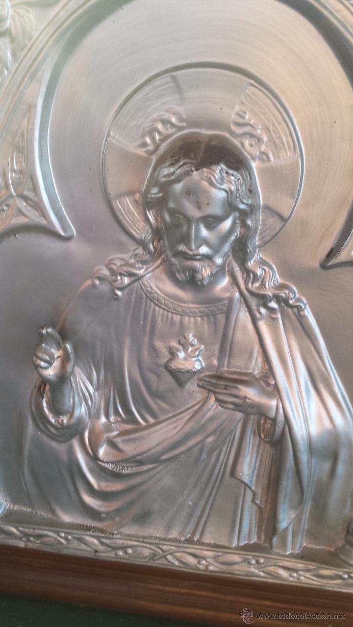 Antig&uuml;edades: antiguo cuadro con jesus. en relieve - Foto 2