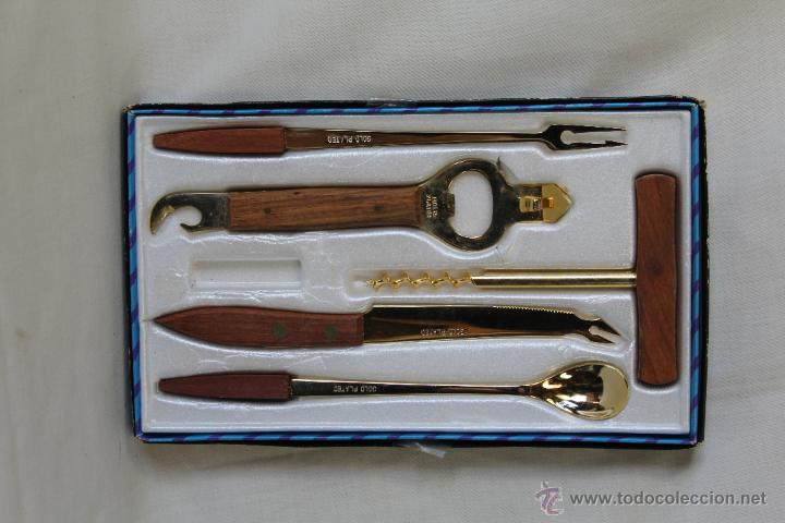 Antig&uuml;edades: JUEGO DE SACACORCHOS EN GOLD PLATED - Foto 3