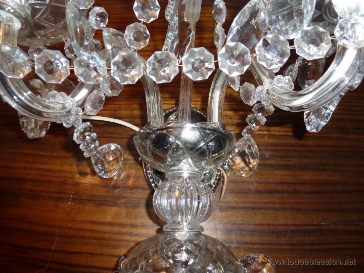 Antig&uuml;edades: APLIQUE DE DOS LUCES DE CRISTAL - Foto 6