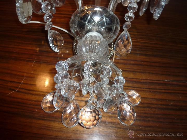 Antig&uuml;edades: APLIQUE DE DOS LUCES DE CRISTAL - Foto 7