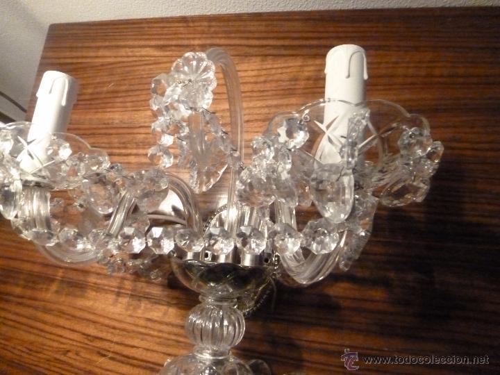 Antig&uuml;edades: APLIQUE DE DOS LUCES DE CRISTAL - Foto 10