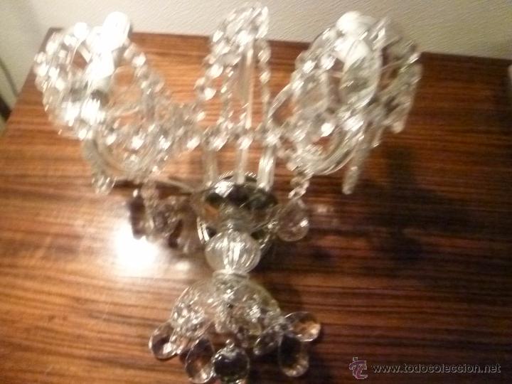 Antig&uuml;edades: APLIQUE DE DOS LUCES DE CRISTAL - Foto 11