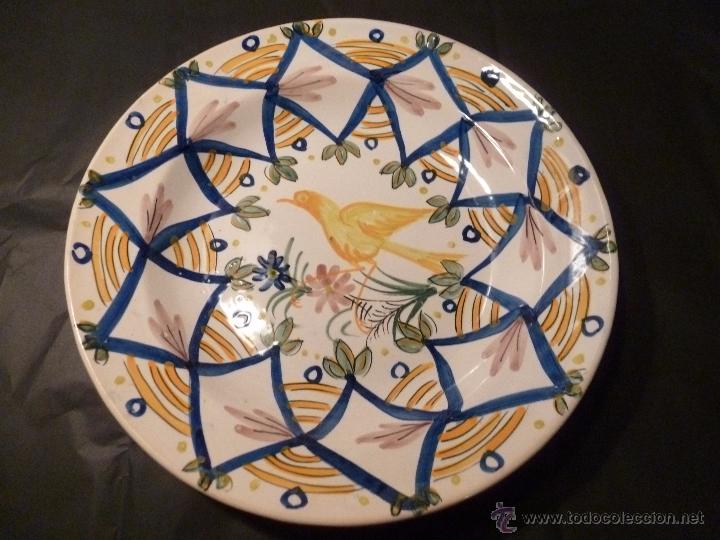 Antig&uuml;edades: PLATO DE MANISES PAJARO - Foto 1