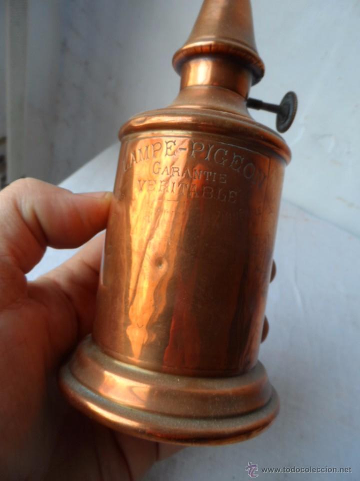 Antig&uuml;edades: LAMPARA QUINQUE MARCA PIGEON - Foto 4