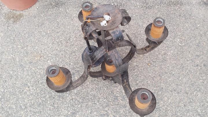 Antig&uuml;edades: lampara de forja, - Foto 2
