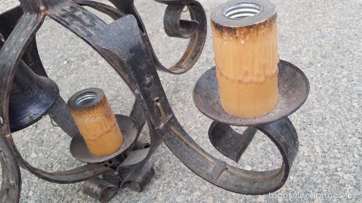 Antig&uuml;edades: lampara de forja, - Foto 3
