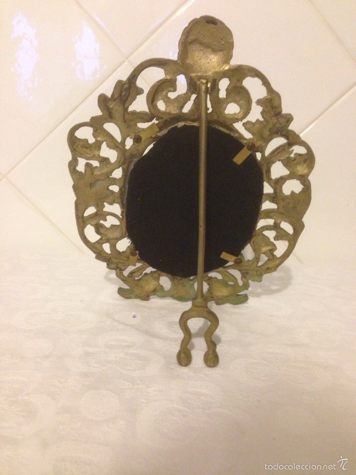 Antig&uuml;edades: Espejo antiguo de bronce - Foto 2