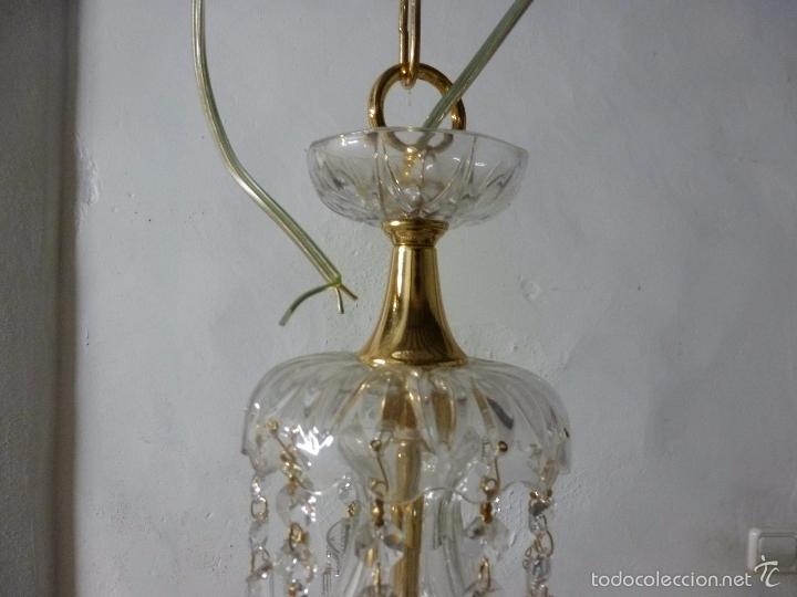 Antig&uuml;edades: LAMPARA DE CRISTAL CINCO LUCES - Foto 7
