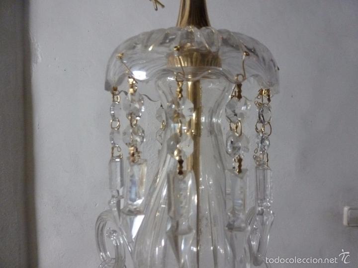 Antig&uuml;edades: LAMPARA DE CRISTAL CINCO LUCES - Foto 8