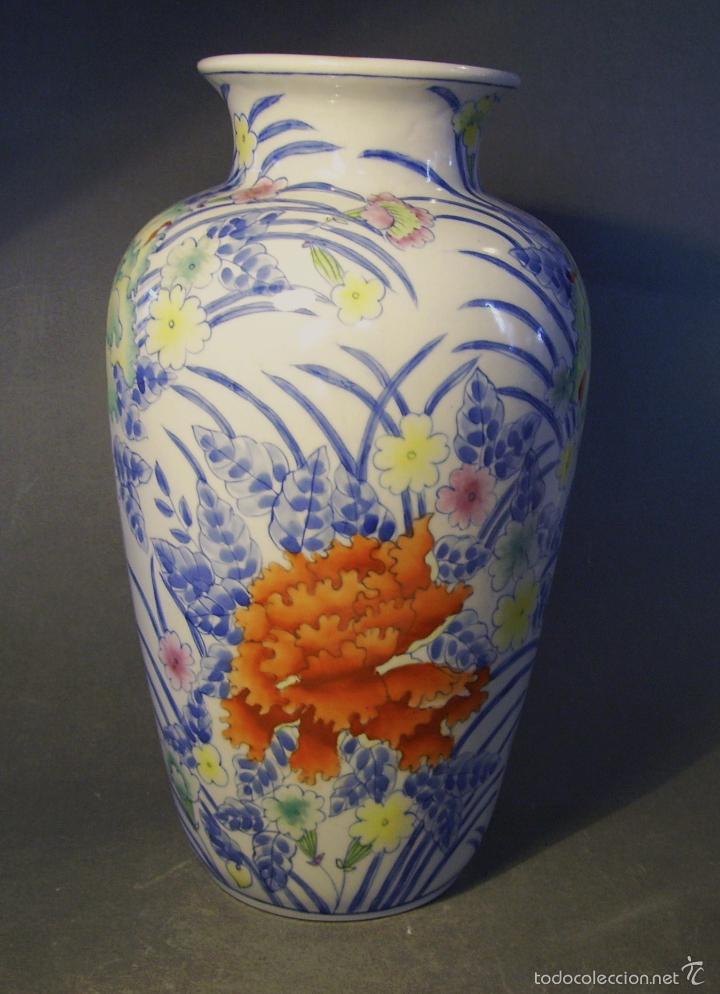 Antig&uuml;edades: GRAN  JARR&Oacute;N  DE  PORCELANA  ORIENTAL - Foto 2