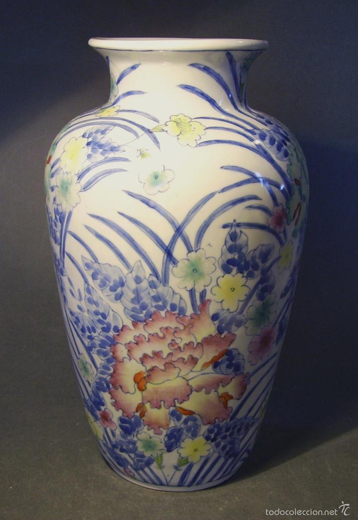Antig&uuml;edades: GRAN  JARR&Oacute;N  DE  PORCELANA  ORIENTAL - Foto 3