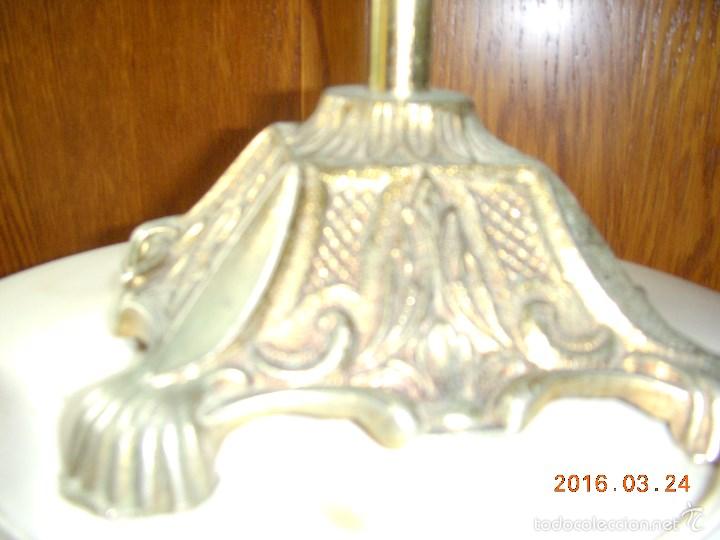 Antig&uuml;edades: LAMPARA DE BRONCE Y CRISTAL - Foto 4
