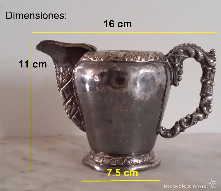 Antig&uuml;edades: Antigua lechera plateada - Foto 6