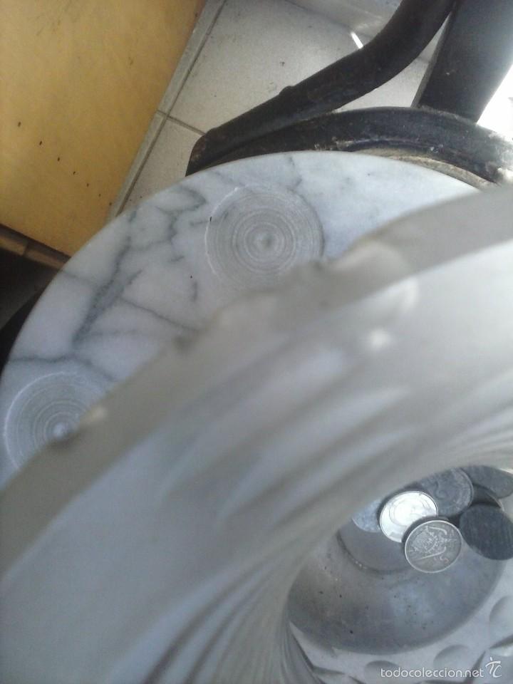 Antig&uuml;edades: JARRON DE CRISTAL - VIDRIO Y METAL . - Foto 4