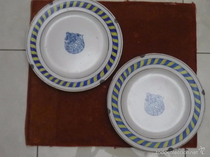 Antig&uuml;edades: Pareja de platos de cer&aacute;mica de la Moncloa - Foto 2