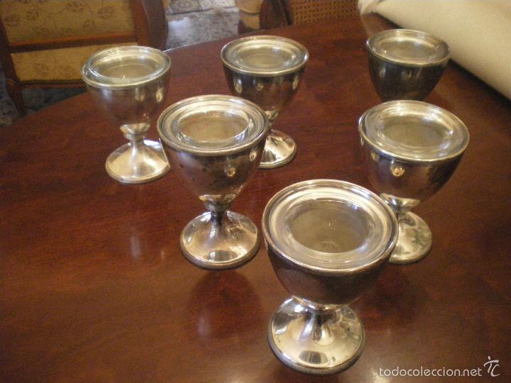 Antig&uuml;edades: COPAS DE COCTAIL DE MARISCO-VALENTI ORFEBRE - Foto 2