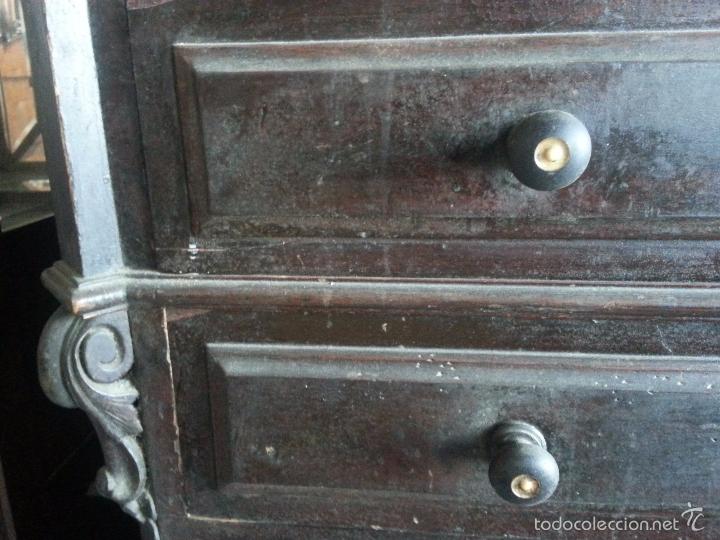 Antig&uuml;edades: Antigua c&oacute;moda de caoba para restaurar - Foto 4