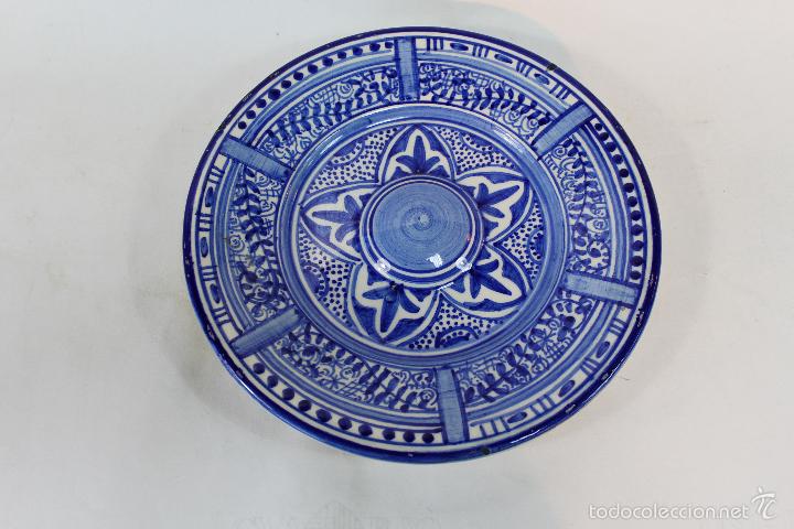 Antig&uuml;edades: plato en ceramica esmaltada de manises - Foto 1