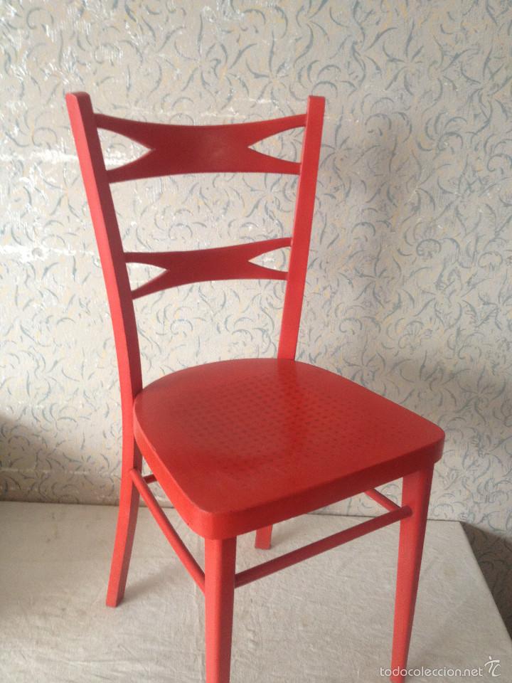 Antig&uuml;edades: SILLA VINTAGE PINTADA - Foto 2