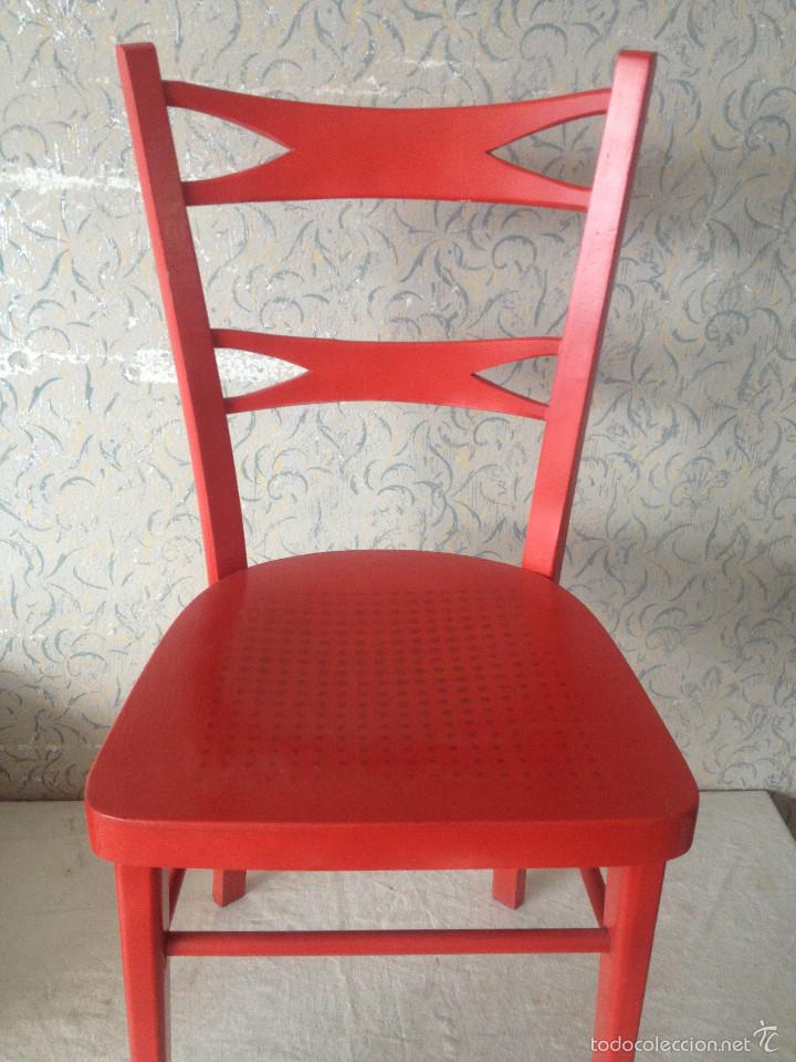 Antig&uuml;edades: SILLA VINTAGE PINTADA - Foto 3
