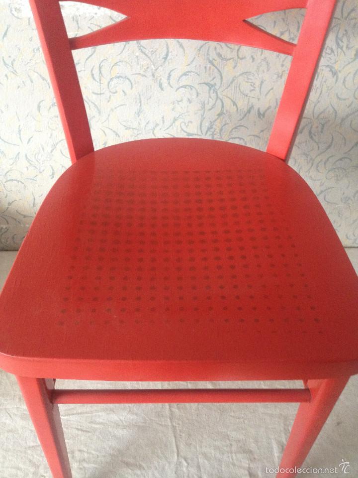 Antig&uuml;edades: SILLA VINTAGE PINTADA - Foto 4