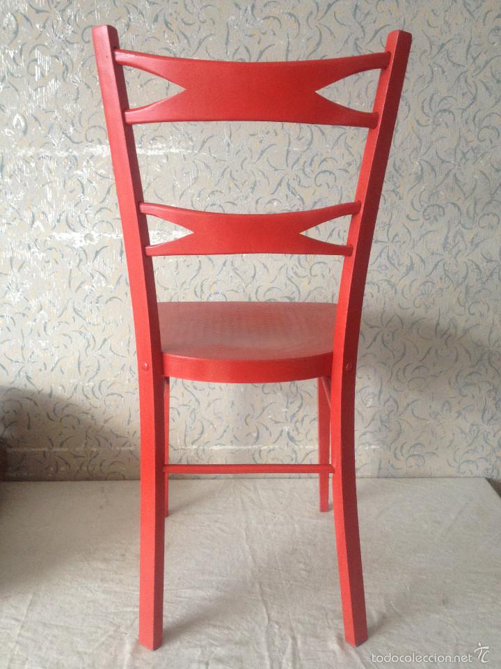 Antig&uuml;edades: SILLA VINTAGE PINTADA - Foto 5