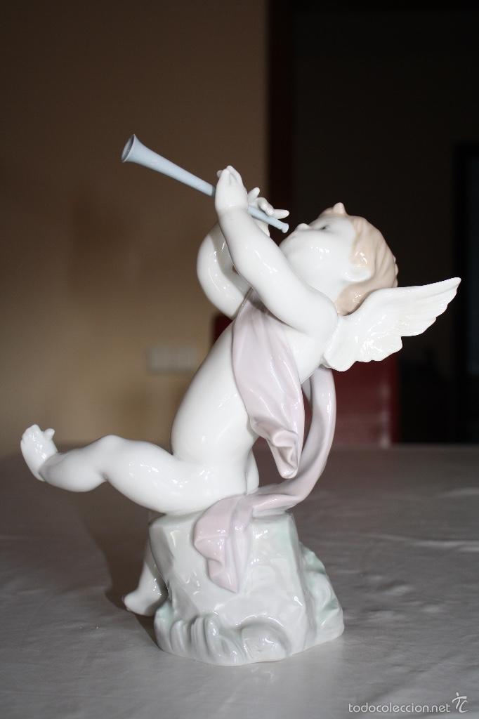 Antig&uuml;edades: Ni&ntilde;o angel de Lladro con clarinete - Foto 1