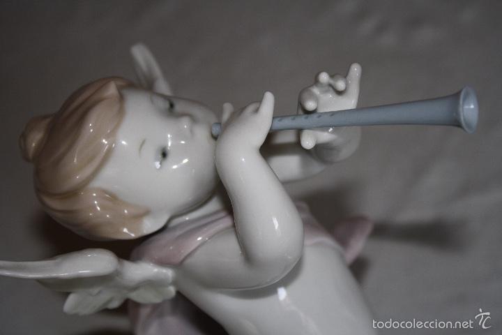 Antig&uuml;edades: Ni&ntilde;o angel de Lladro con clarinete - Foto 3