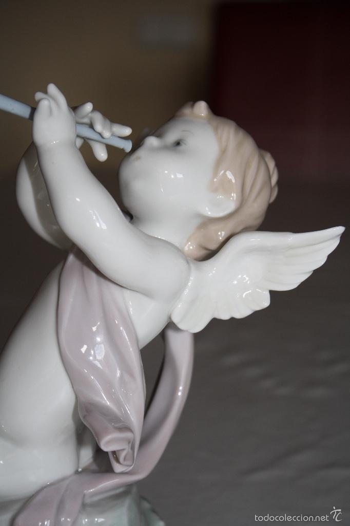 Antig&uuml;edades: Ni&ntilde;o angel de Lladro con clarinete - Foto 4