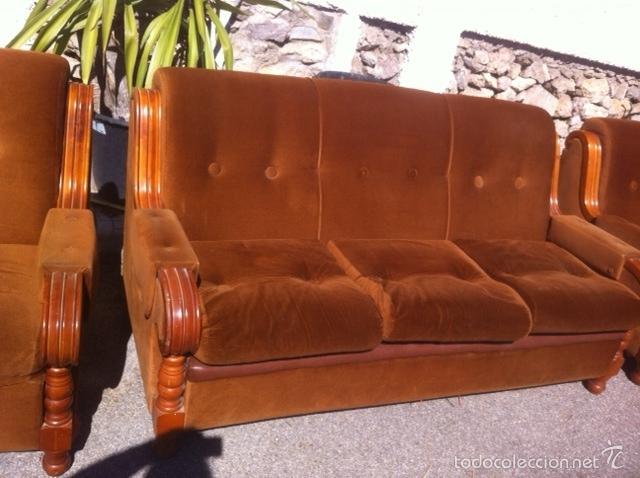 Antig&uuml;edades: CONJUNTO DE SOF&Aacute;S ANTIGUOS TRESILLO - Foto 4