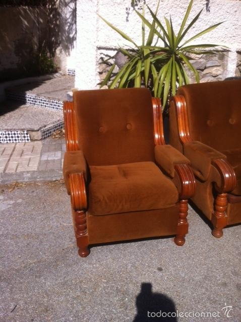 Antig&uuml;edades: CONJUNTO DE SOF&Aacute;S ANTIGUOS TRESILLO - Foto 6
