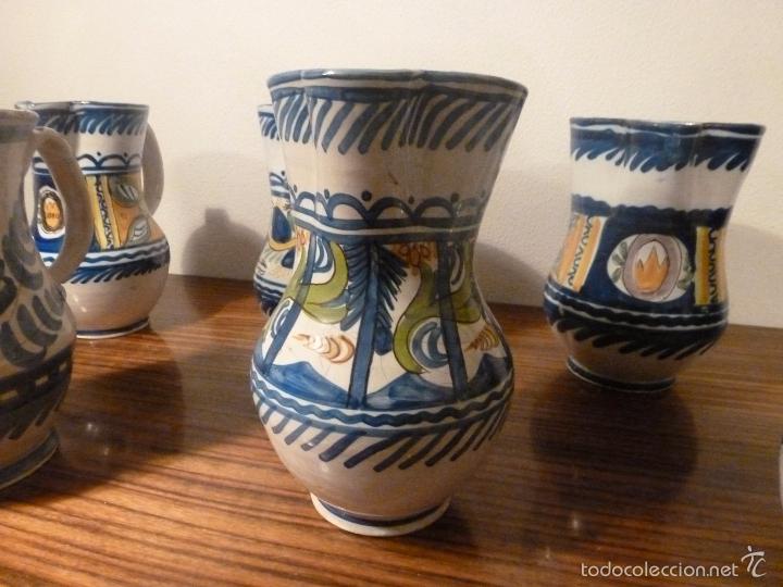 Antig&uuml;edades: juego de seis jarras de manises - Foto 3