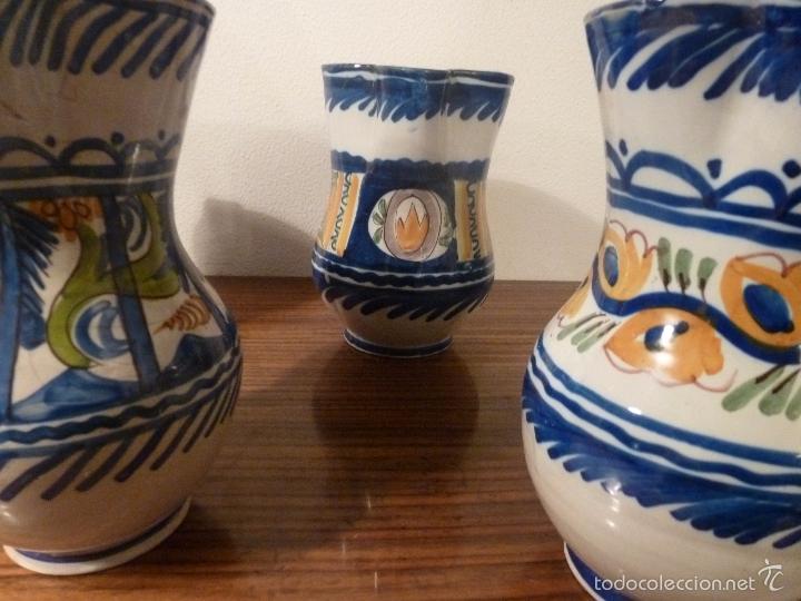 Antig&uuml;edades: juego de seis jarras de manises - Foto 4