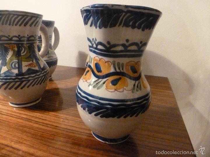 Antig&uuml;edades: juego de seis jarras de manises - Foto 8