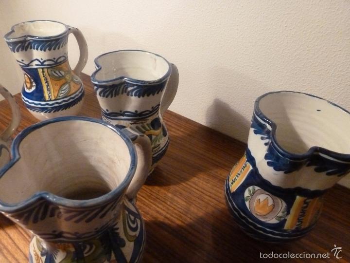 Antig&uuml;edades: juego de seis jarras de manises - Foto 10