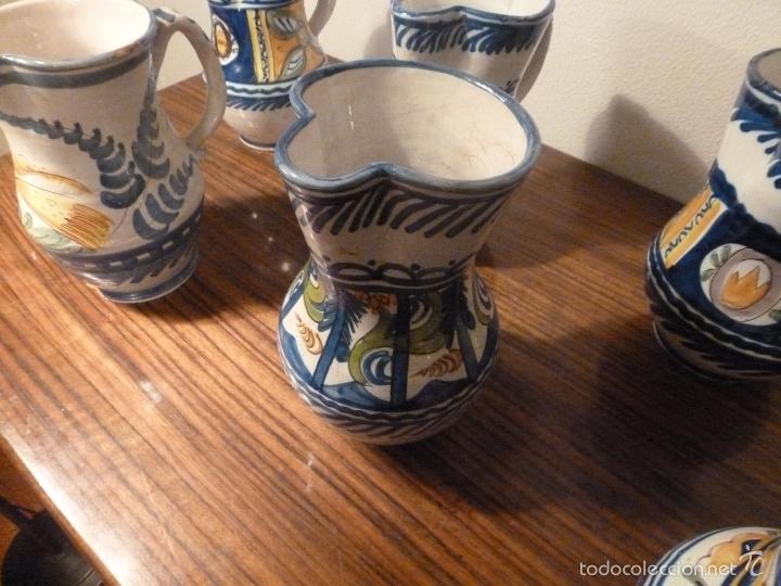 Antig&uuml;edades: juego de seis jarras de manises - Foto 12