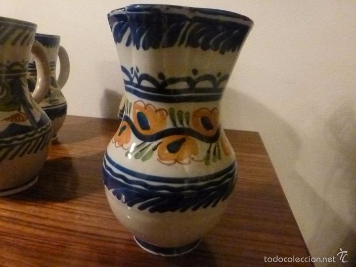 Antig&uuml;edades: juego de seis jarras de manises - Foto 14