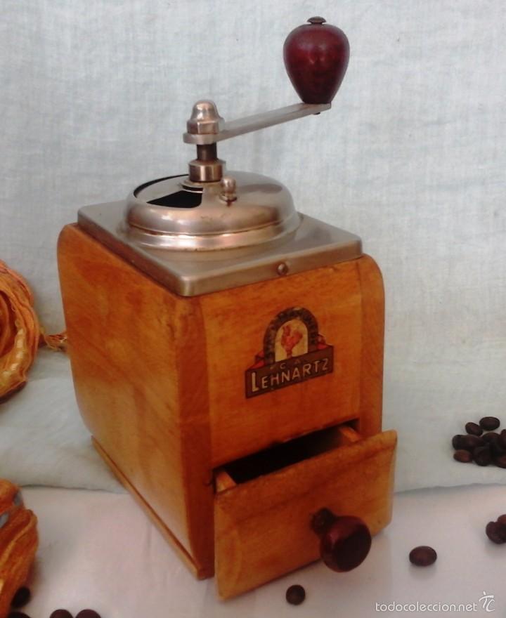 Antiquit&eacute;s: MOLINILLO DE CAF&Eacute; MARCA LEHNARTZ VIEJO. MADERA DE HAYA: