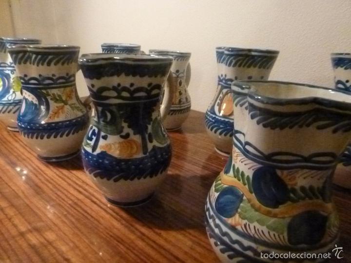 Antig&uuml;edades: juego de ocho jarras de manises - Foto 2