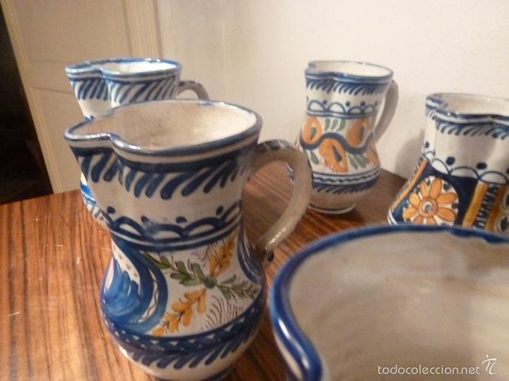 Antig&uuml;edades: juego de ocho jarras de manises - Foto 3