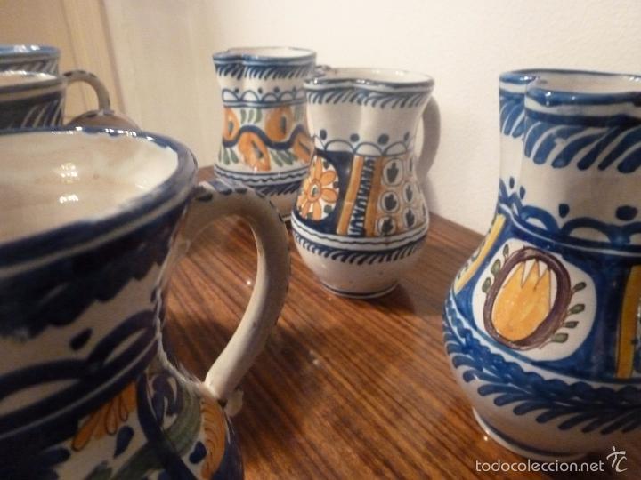 Antig&uuml;edades: juego de ocho jarras de manises - Foto 4