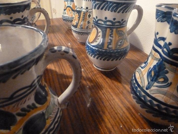 Antig&uuml;edades: juego de ocho jarras de manises - Foto 6